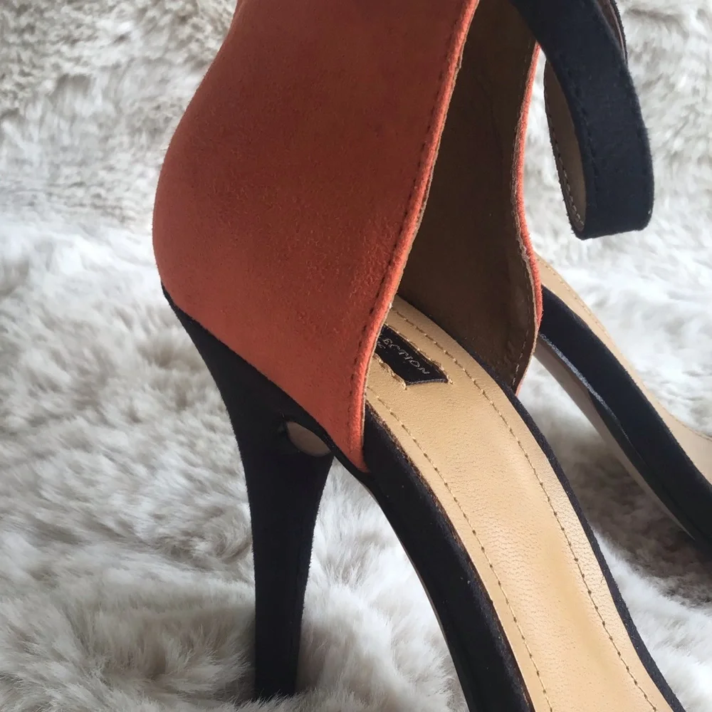 Zara colorblock ankle strap stiletto heels